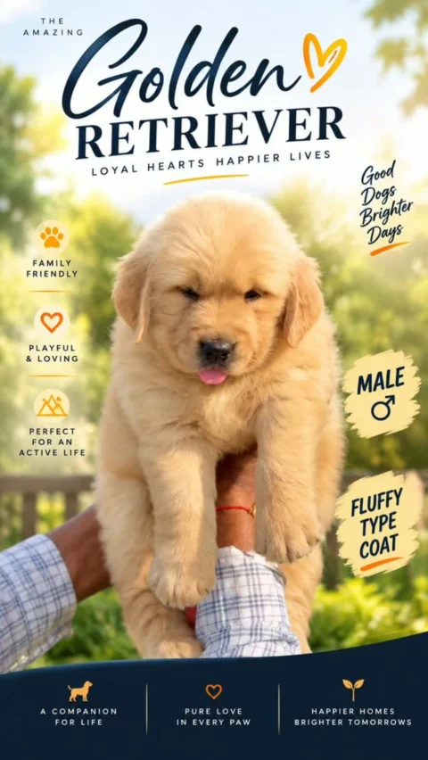 Childhood is better with a Golden Retriever. 🐾💛