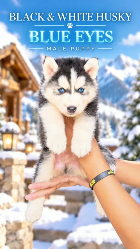 ❄️ BLUE EYES. BLACK & WHITE. PURE HUSKY MAGIC. 💙